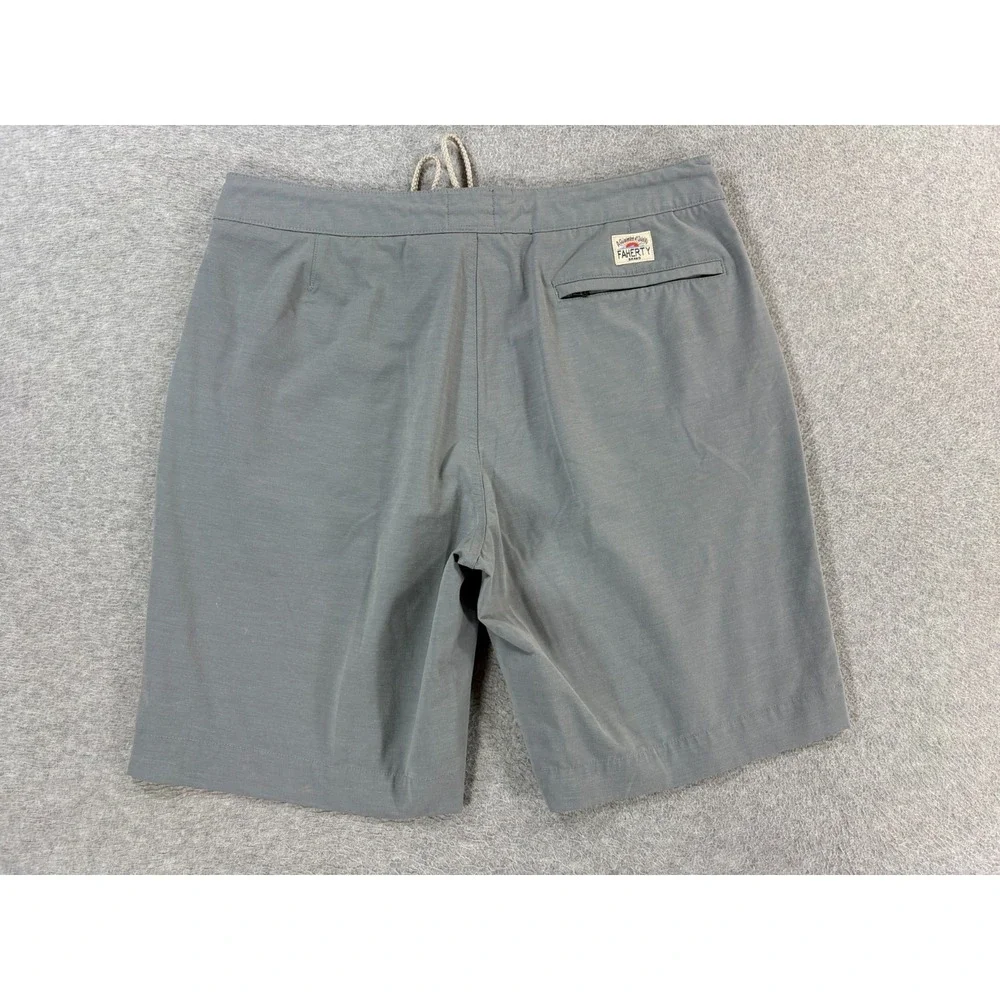 Faherty ALL DAY Drawstring Waist Casual Shorts (Men's 34) Gray - 9